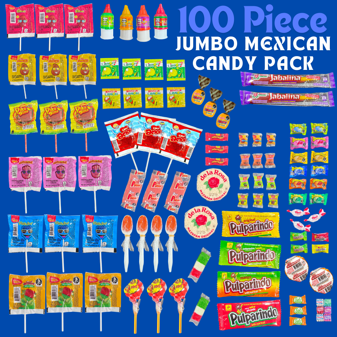 100 Piece Mexican Candy Mix - Spicy, Sweet and Sour Mix