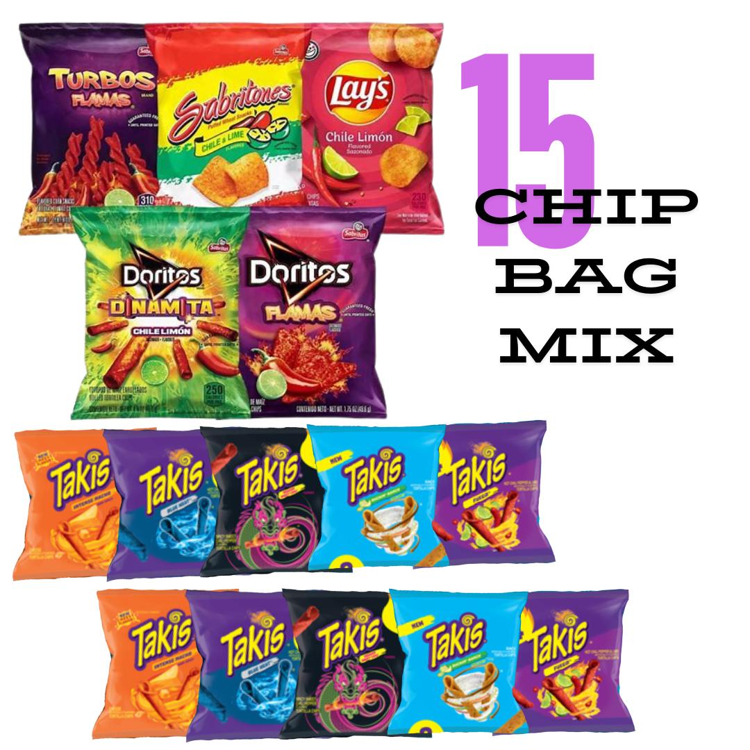 Takis & Sabritas 15 Snack Size Chip Bags