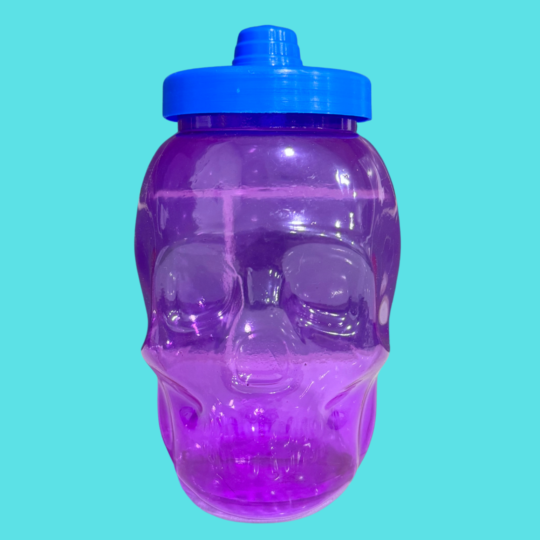 "Container - Filled with 1 Lb of Pinata Candy" - Skull Shape - Halloween