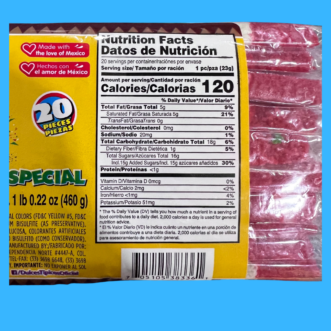 Dulces Tipicos Bandera Especial (20 pack)