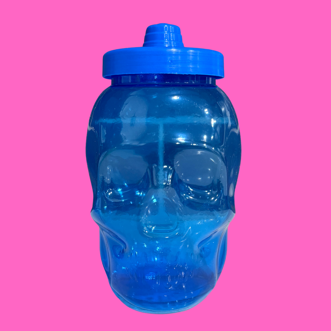 "Container - Filled with 1 Lb of Pinata Candy" - Skull Shape - Halloween