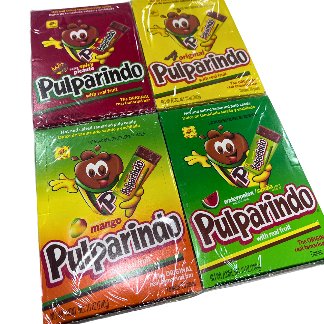 De La Rosa "Pulparindo" Chamoy, Tamarind, Watermelon, Mango or Extra Spicy (20 Pack)