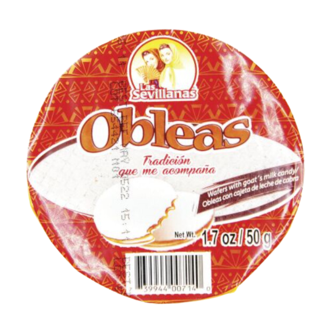 "Las Sevillanas - Obleas" - Goats Milk Candy Wafer - Large 1.7oz/50g - 1 ct