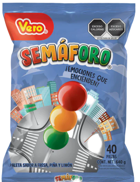 "Vero Semáforo" Lollipops (40ct Bag)