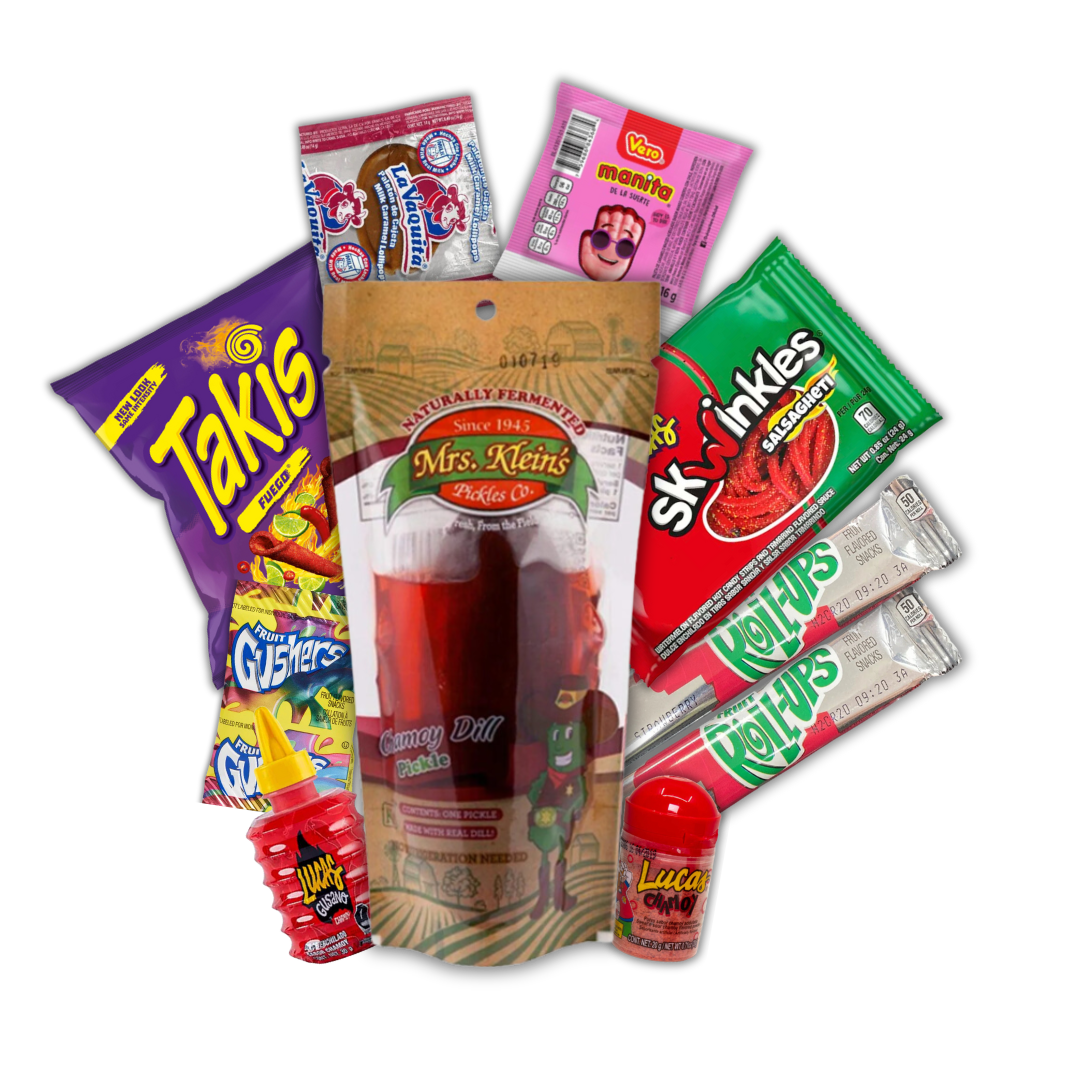 "Mrs. Kleins & Food Krush Pickles" - Includes Chamoy, Blue Raspberry, and Hot Dill Pickle Kits - 3 Pickle Kits