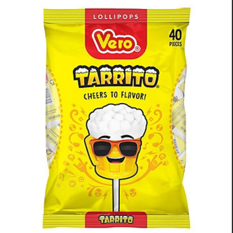 "Vero Tarrito" Fruit Flavored Lollipops - 40 count