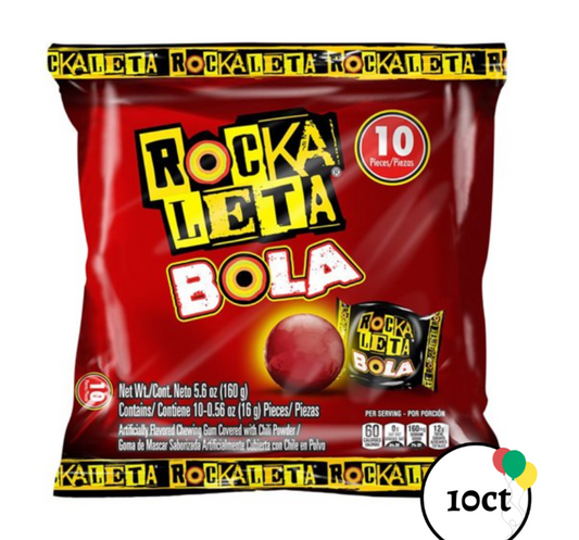 Rocka Leta Bola (10 CT) Chewing Gum with Chili Powder