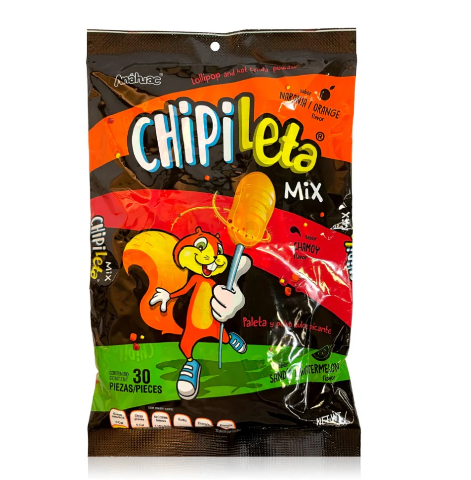 Anahuac - "Chipileta Lollipops" Watermelon, Chamoy, and Orange Flavors (30 ct)